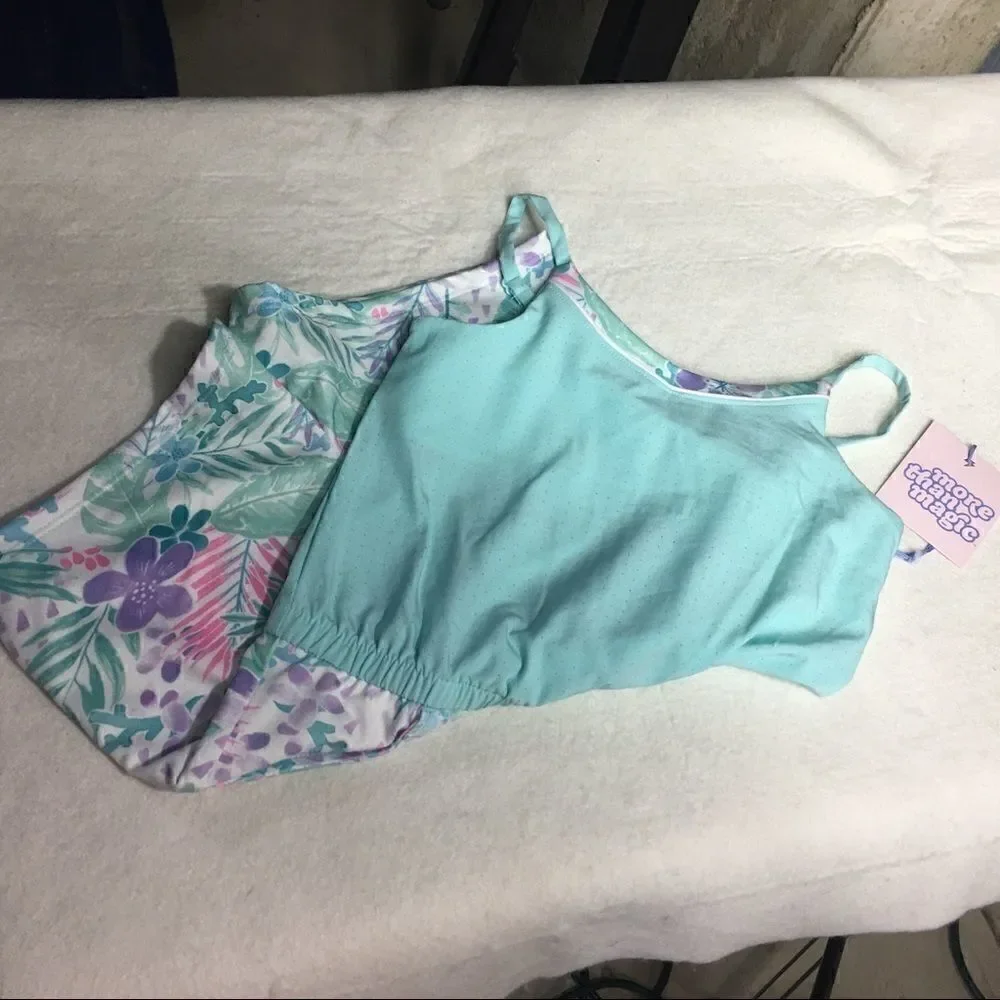 NWT More than Magic S M L XL short set teal purple